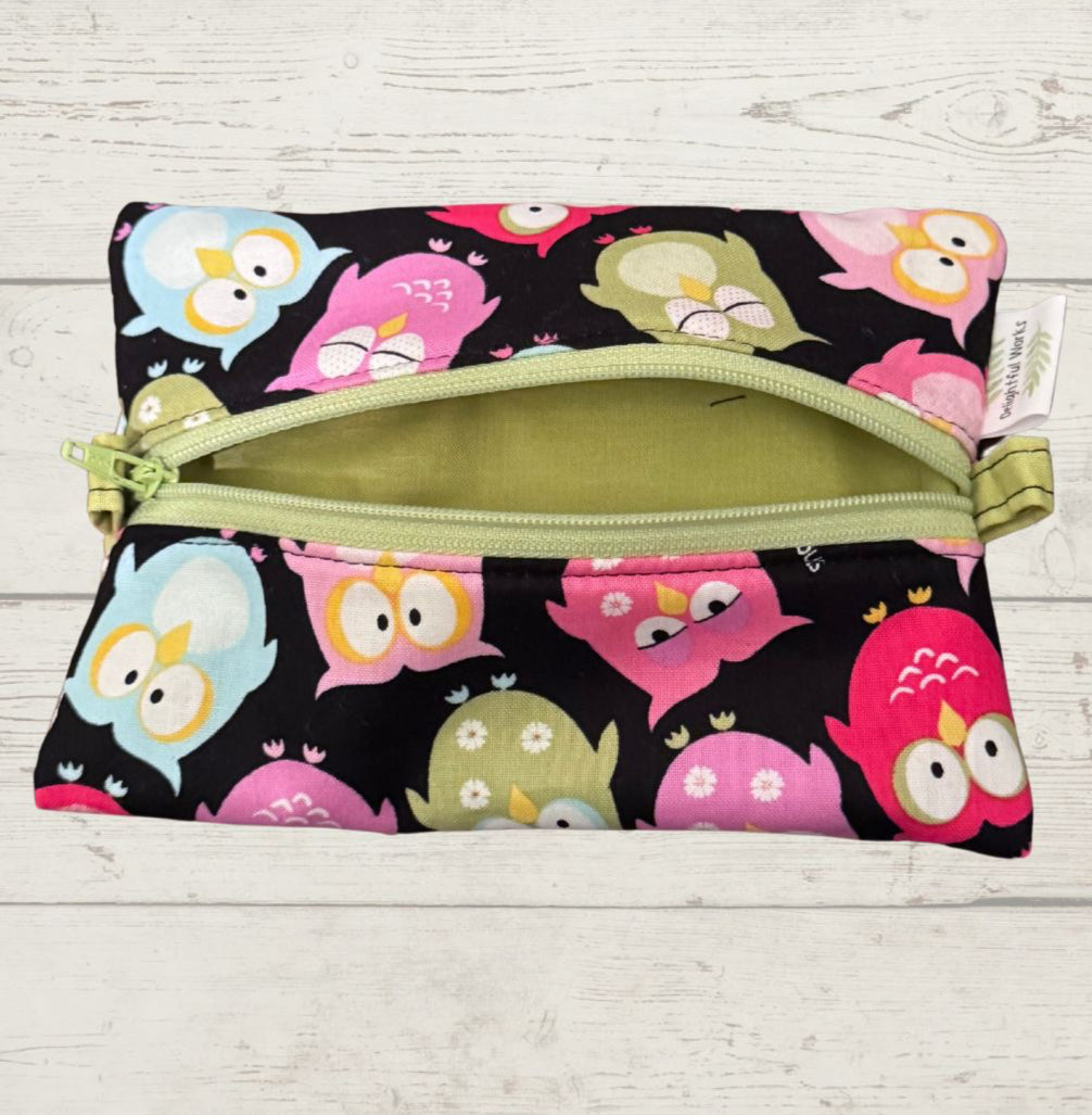 Owl Gathering zipper Pouch