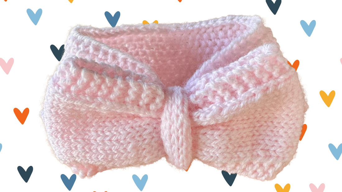Knit With Me on the Baby Bow Headband!