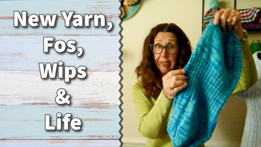 New Yarn, FOs, Wips, and Design Progress