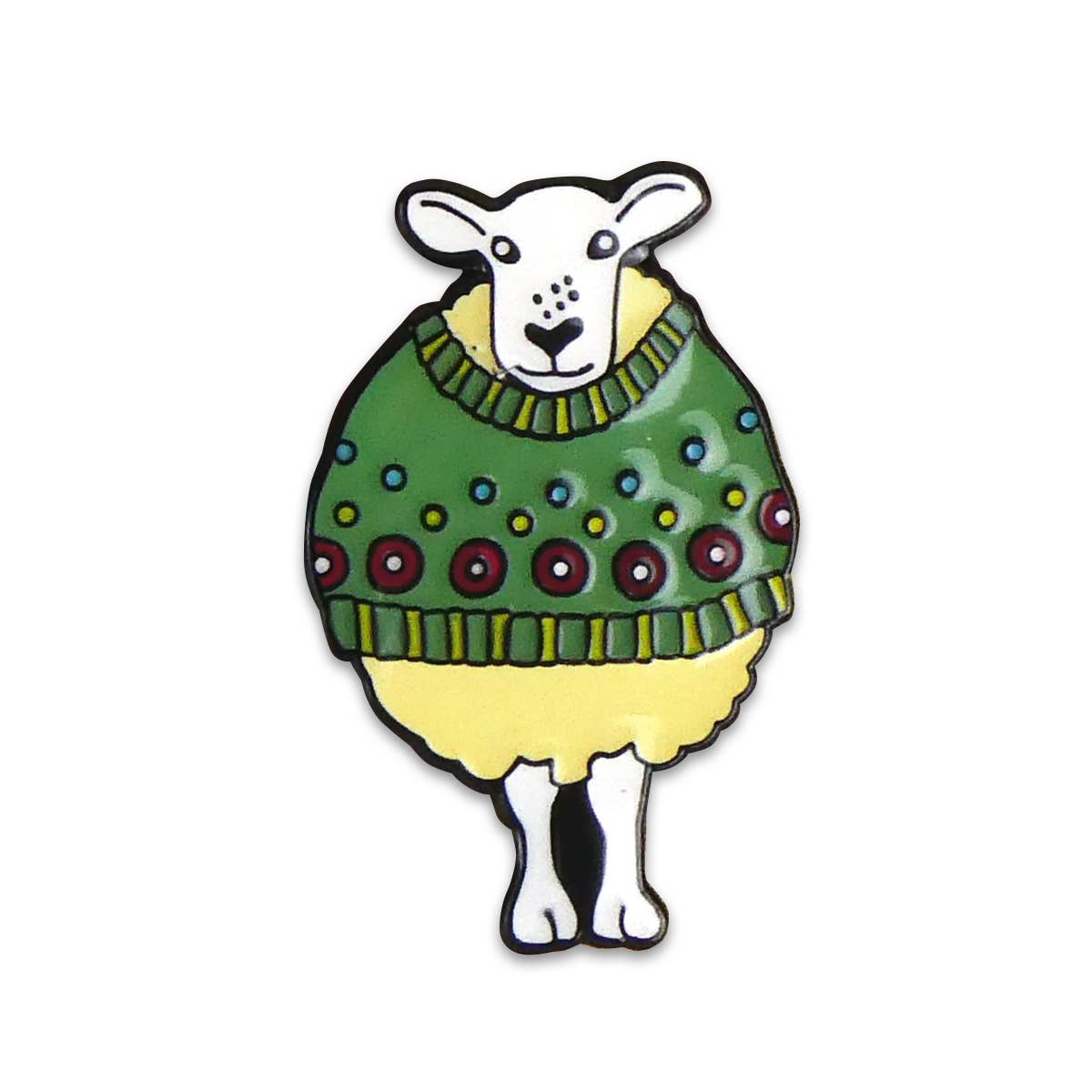 Sheep In A Green Sweater - Enamel Pin