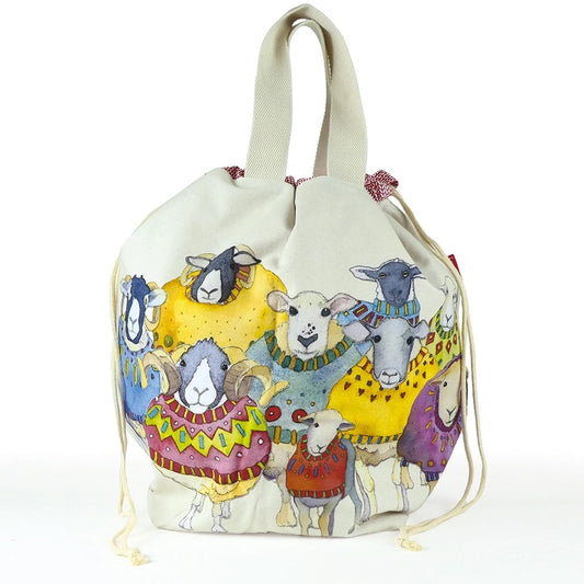 Large Sheep in Sweaters Bucket Bag