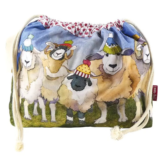 Happy Sheep Medium Drawstring Bag