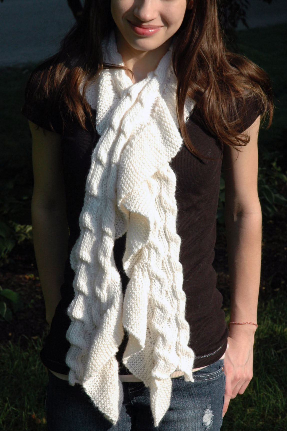 Ruched Ruffled Scarf