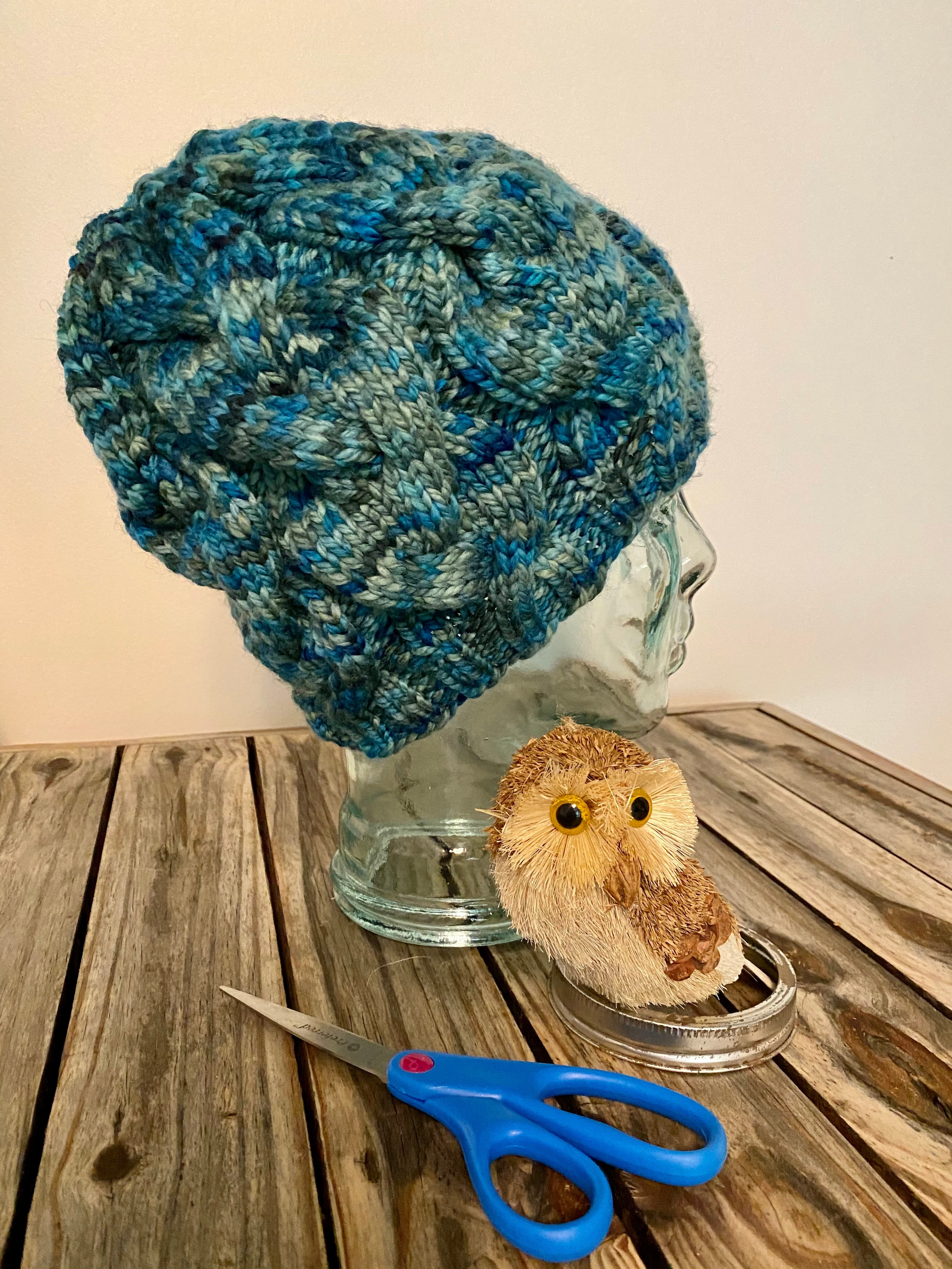 Slouchy Braid Hat – Wise Owl Knits